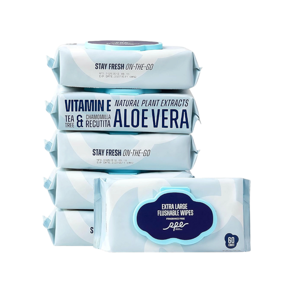 Flushable Wipes 360ct, 6 Pack