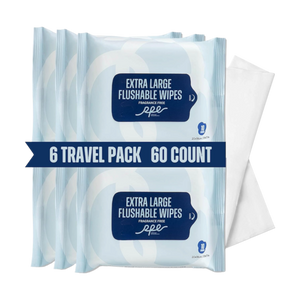 Flushable Wipes 60ct, 6 Travel Pack